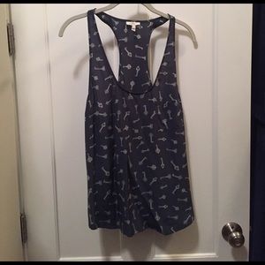 Joie 100% silk racer back tank sz medium